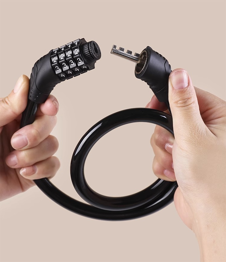 钢制锁芯自行车密码锁