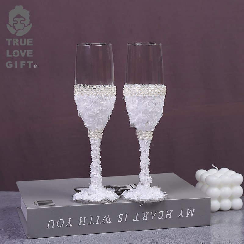 Creative new wedding groom dress champagne glass wedding Cup bridal groom red wine glass decoration supplies