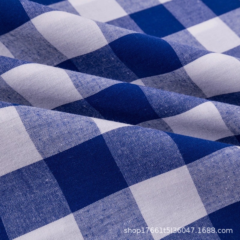 棉色织布 色织格子布朝阳格子面料 童装连衣裙衬衫面料箱包鞋帽布