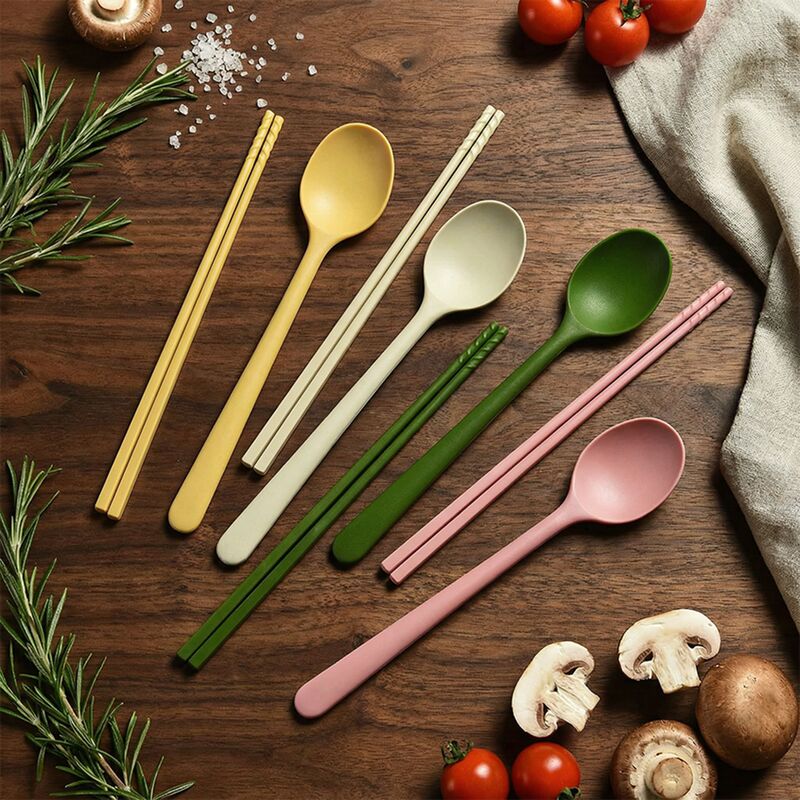 Cross-Border Silicone Chopsticks and Spoon Tableware Set of Two for Home Use, Non-Slip Colorful Silicone Tableware, Food-Grade Silicone Spoon Cross-Border Silicone Chopsticks and Spoon Tableware Set of Two for Home Use, Non-Slip Colorful Silicone Tableware, Food-Grade Silicone Spoon