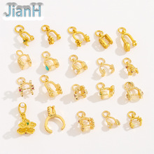 古法金合金国风福禄字滴油花形吊坠扣 平安扣对夹瓜子扣diy饰品配