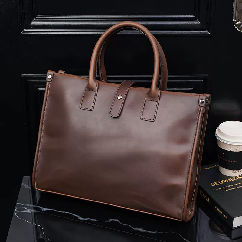 Retro one-shoulder bag for leisure for documents, Korean style