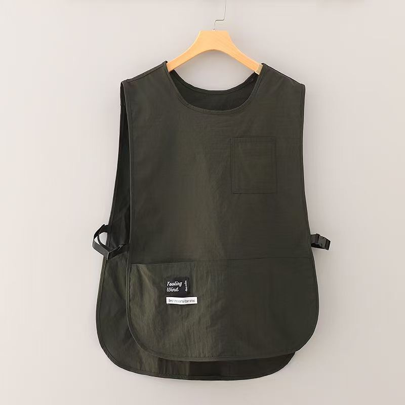 New Style Vest Apron, Water-Repellent and Oil-Proof, Barista Home Kitchen Catering Work Clothes, Fashionable Men's and Women's Waistcoat