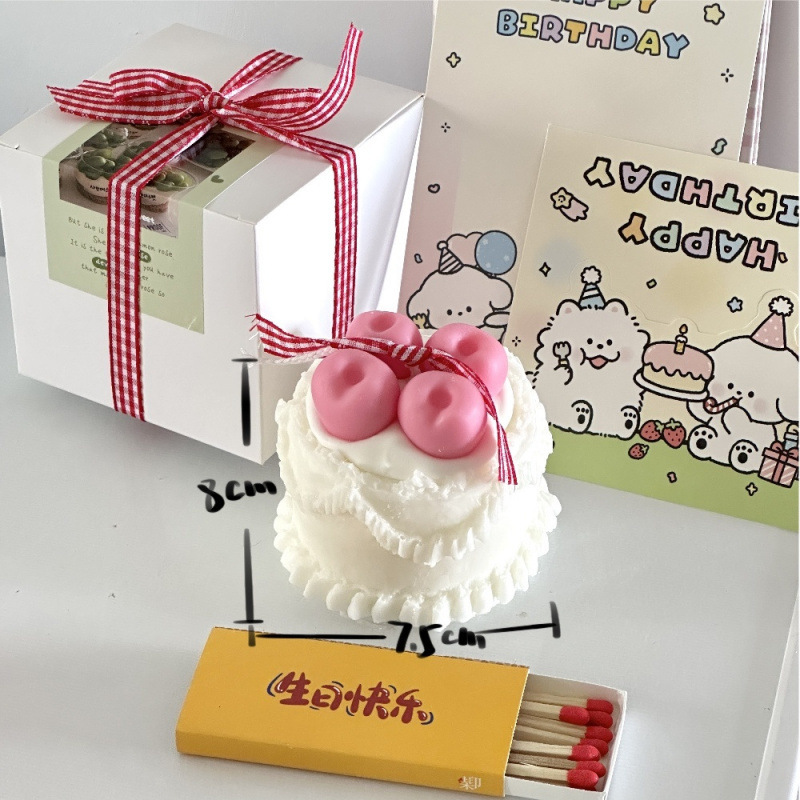 ハートビートガールギフト寝室装飾クリームベリーケーキアロマセラピーワックス女の子ガールフレンドの誕生日クリエイティブギフト|undefined
