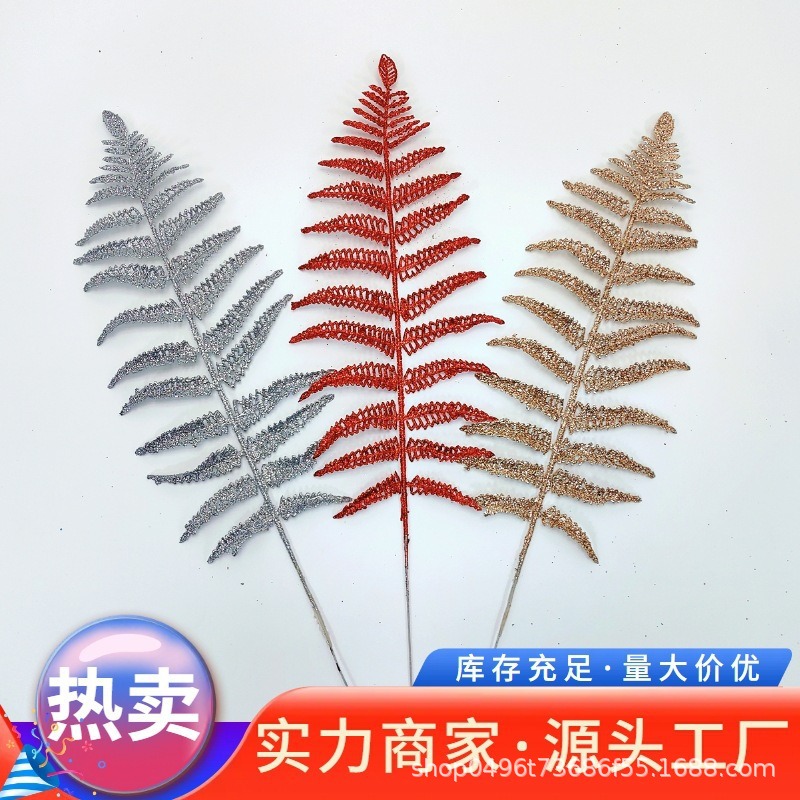 Fábrica directa de decoraciones de Navidad polvo de oro persiano hoja fuente de decoración de Navidad hoja de simulación muñeco de nieve