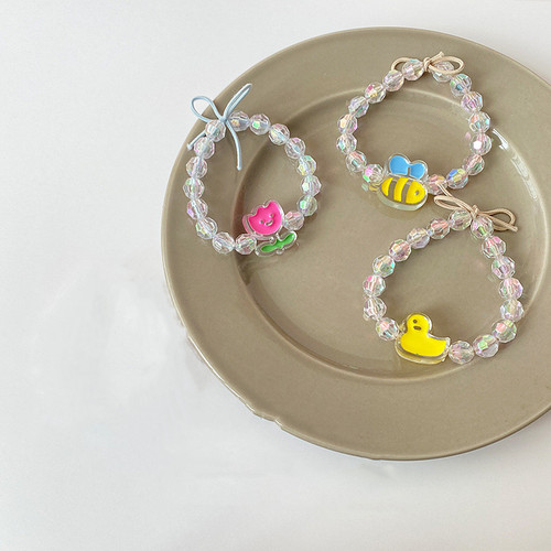 Cute and cool tulip beaded bracelet for girls, ins niche design, new year's bracelet, high-end feel