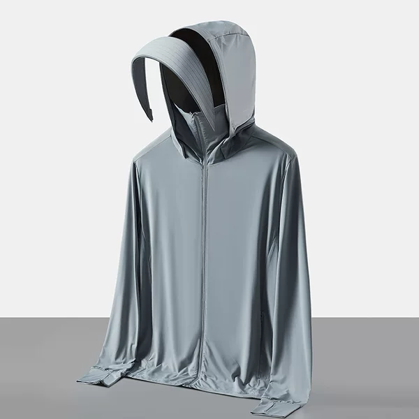 Upf50+ Sun Protection Clothing for Men, Summer Ice Silk Thin Breathable Jacket, Uv Protection Skin Clothing, Fishing Clothing for Women