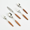 Rosewood knife fork spoon Wooden Spoon Knife Fork 304 stainless steel tableware Loseia light