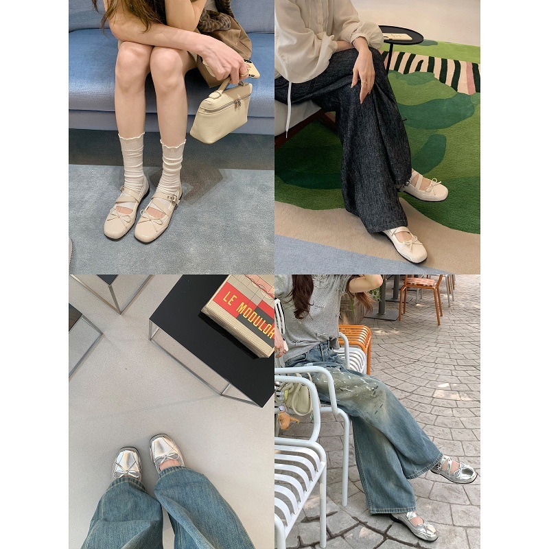 羊皮葡萄妈同款交叉带玛丽珍鞋女厚底增高一字扣带浅口蝴蝶结单鞋|undefined