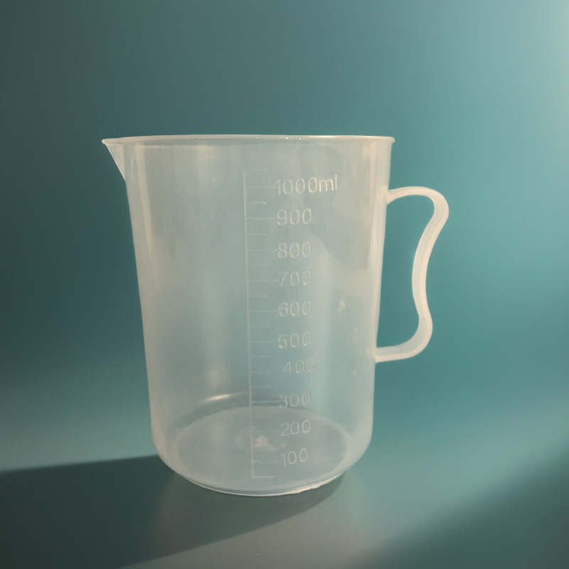 【厂家供应】量杯化玻教学科研实验室1000ml塑料量杯薄款 刻度杯