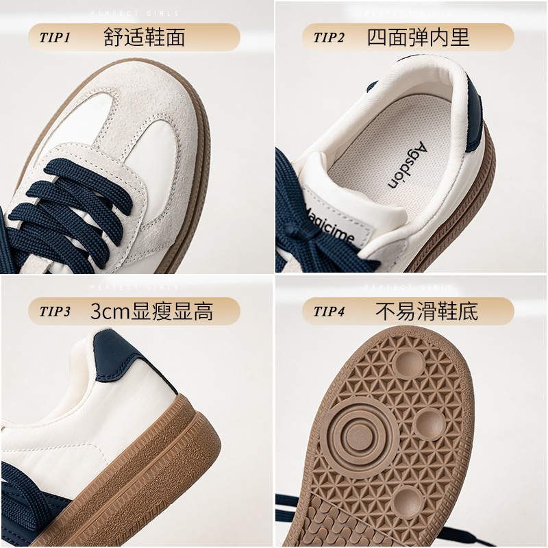 Zapatillas deportivas casuales Augusden estilo Forrest Gump para mujer, novedad primavera 2026, estilo retro deportivo de Hong Kong, zapatillas de entrenamiento alemanas.