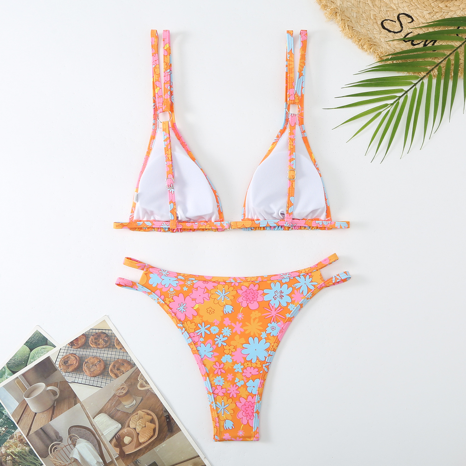 Femmes Petites Fleurs Ensemble 2 Pièces Bikinis Maillots De Bain display picture 8