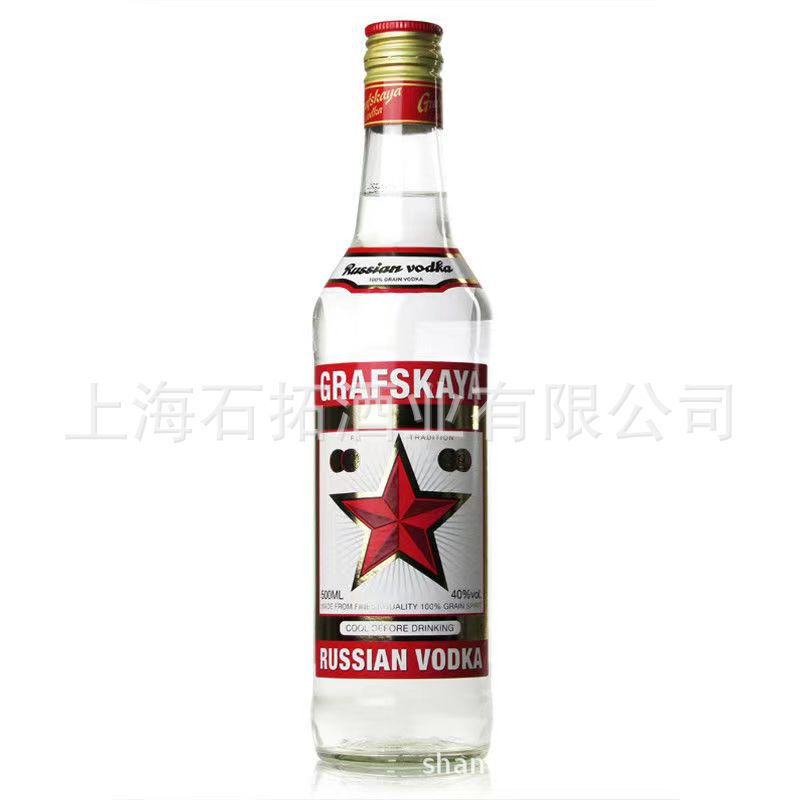 Foreign wine Latino Graf red brand VODKA GRAFSKAYA VODKA/500ML