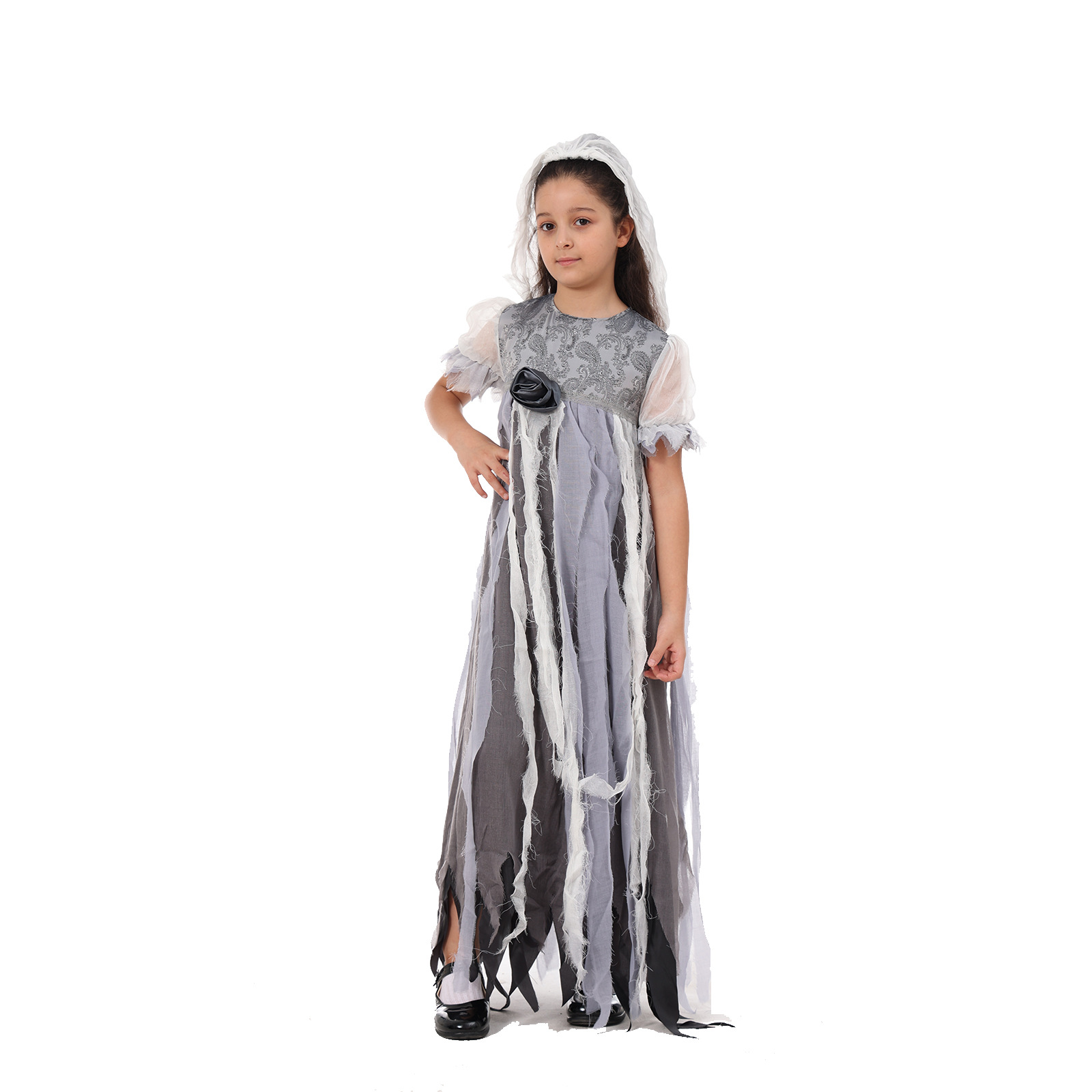 Halloween niños nuevos trajes de espectáculo fantasmas de terror novia ropa de rol cosplay ropa de espectáculo del campus