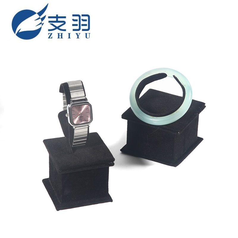 支羽 黑绒首饰展示架手镯托C型玉器首饰架饰品收纳包装展示架陈列