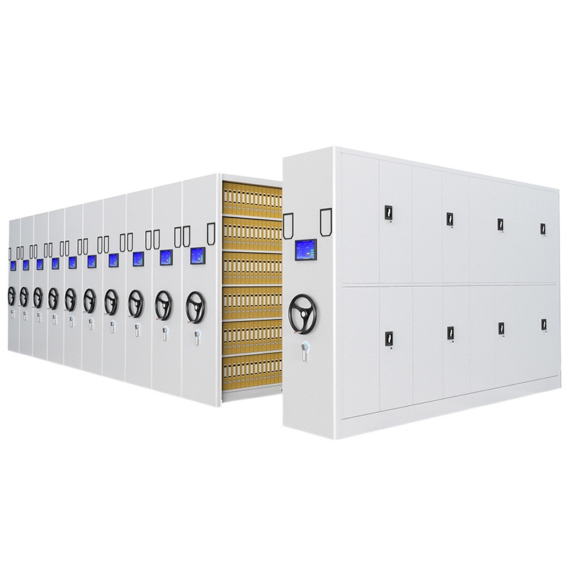 Estante compacto gabinete archivador gabinete eléctrico manivela archivo móvil certificado gabinete completo inteligente sistema de archivos inteligente