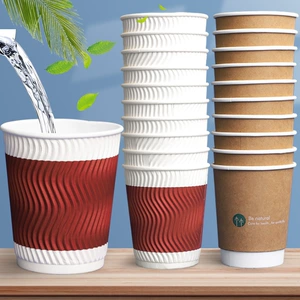 Deli Paper Cup Одноразовая чашка водяной чашки домохозяйственная коммерческая и жесткая экологически чистая жесткая -хард -харда Критика Красный Красный Красный