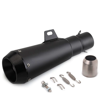 Motorcycle modified exhaust pipe modified blast H1 straight universal tail CM500/small ninja/Cbr250r/CB (Motorcycle exhaust pipe) - black