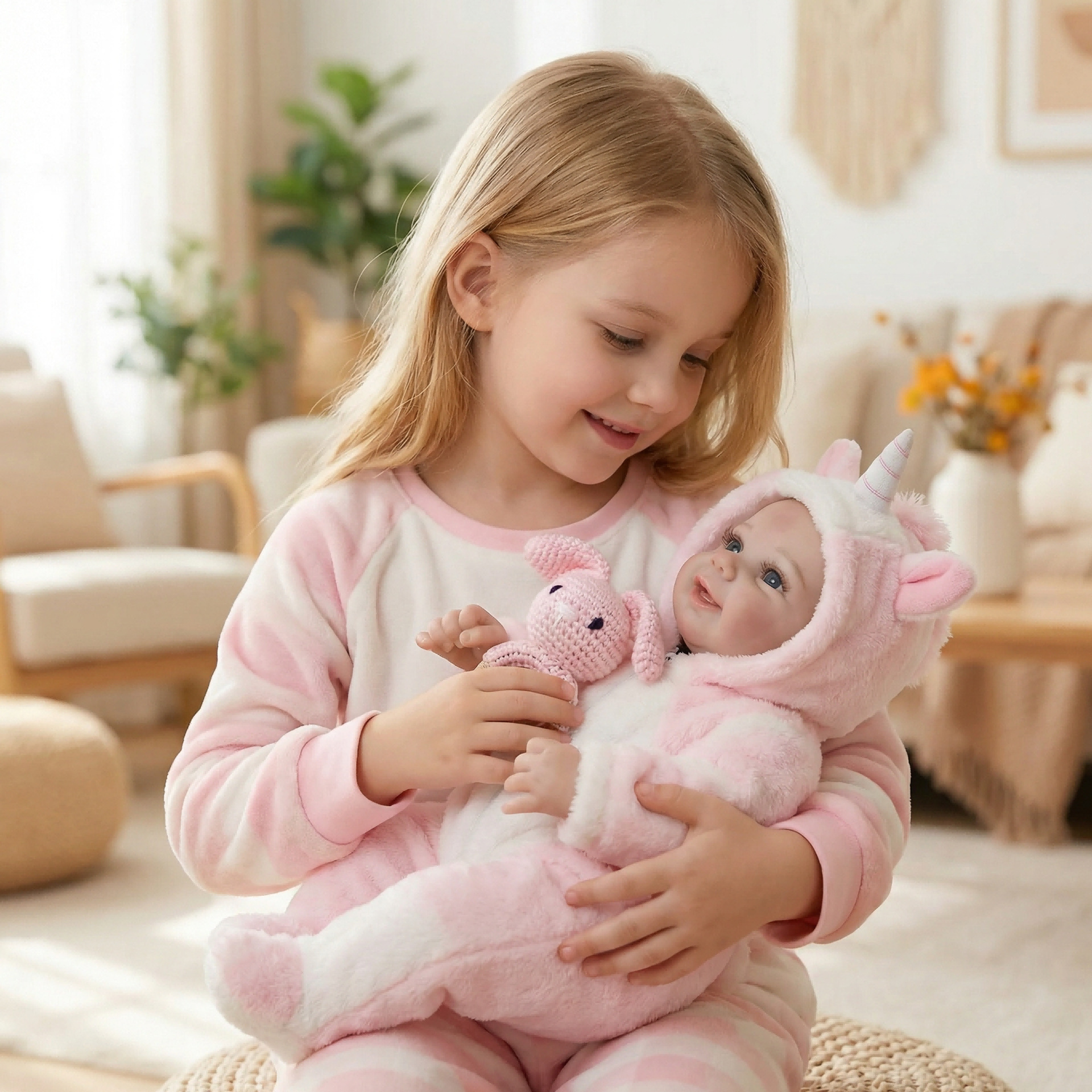 NPK 19 pulgadas polvo unicornio vivienne muñeca de simulación de mano 3D piel veina filamento de sangre visible