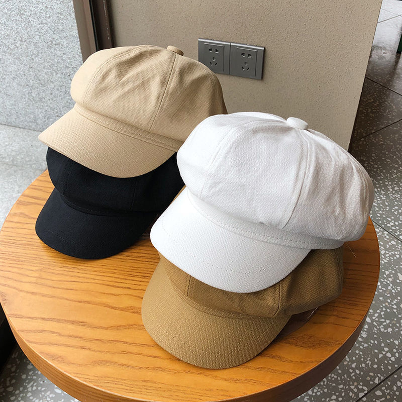Spring and Autumn Solid Color Bare Octagonal Cap Children's Japanese Style All-match Newsboy Cap Internet Celebrity Casual Fashion Berets Korean Style Spring and Autumn Solid Color Bare Octagonal Cap Children's Japanese Style All-match Newsboy Cap Internet Celebrity Casual Fashion Berets Korean Style