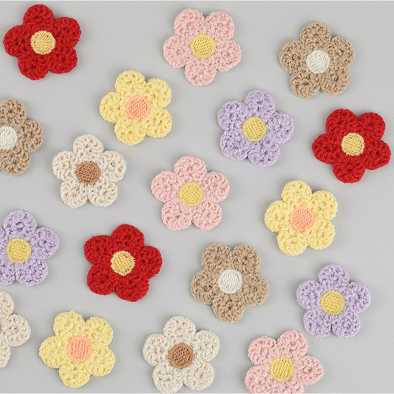 Wool embroidery sunflower cloth applique clothes broken hole sewing patch T-shirt sweater shoes hat pants hair accessories material