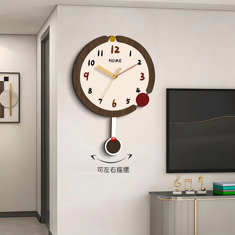 新款钟表客厅挂钟家用高级装饰画高级感静音挂表简约创意时钟挂墙|undefined