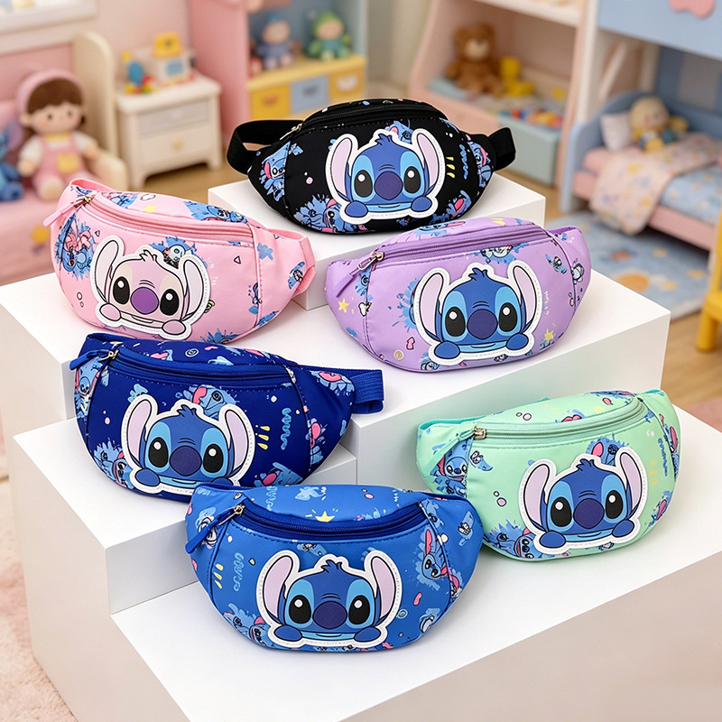 2025 Kidsren's Bags for Boys and Girls, Stitch Waist Bag, Crossbody Bag, Outdoor Casual Chest Bag, Kindergarten Small Bag