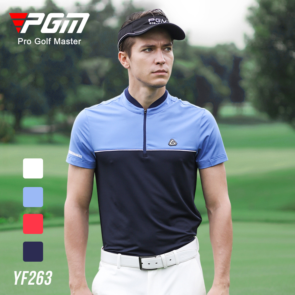 Áo thun golf nam ngắn tay thoáng khí nhanh khô — YF255-Đỏ Trắng, YF247-Áo màu xanh navy xám, YF263 ngắn tay trắng xám, YF255-Trắng Đen