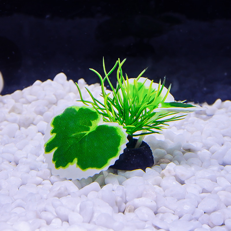 Adornos de Plantas Acuáticas Pequeñas, Nuevas Plantas Acuáticas Verdes, Helechos de Hojas Verdes, Suministros de Decoración para Acuarios para Comercio Transfronterizo