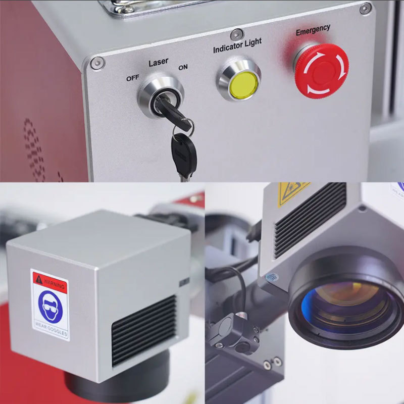 Máquina de marcado láser fabricante de máquina de grabado fibra transfronteriza marcado láser placa de identificación de metal grabado 100w200w marcado