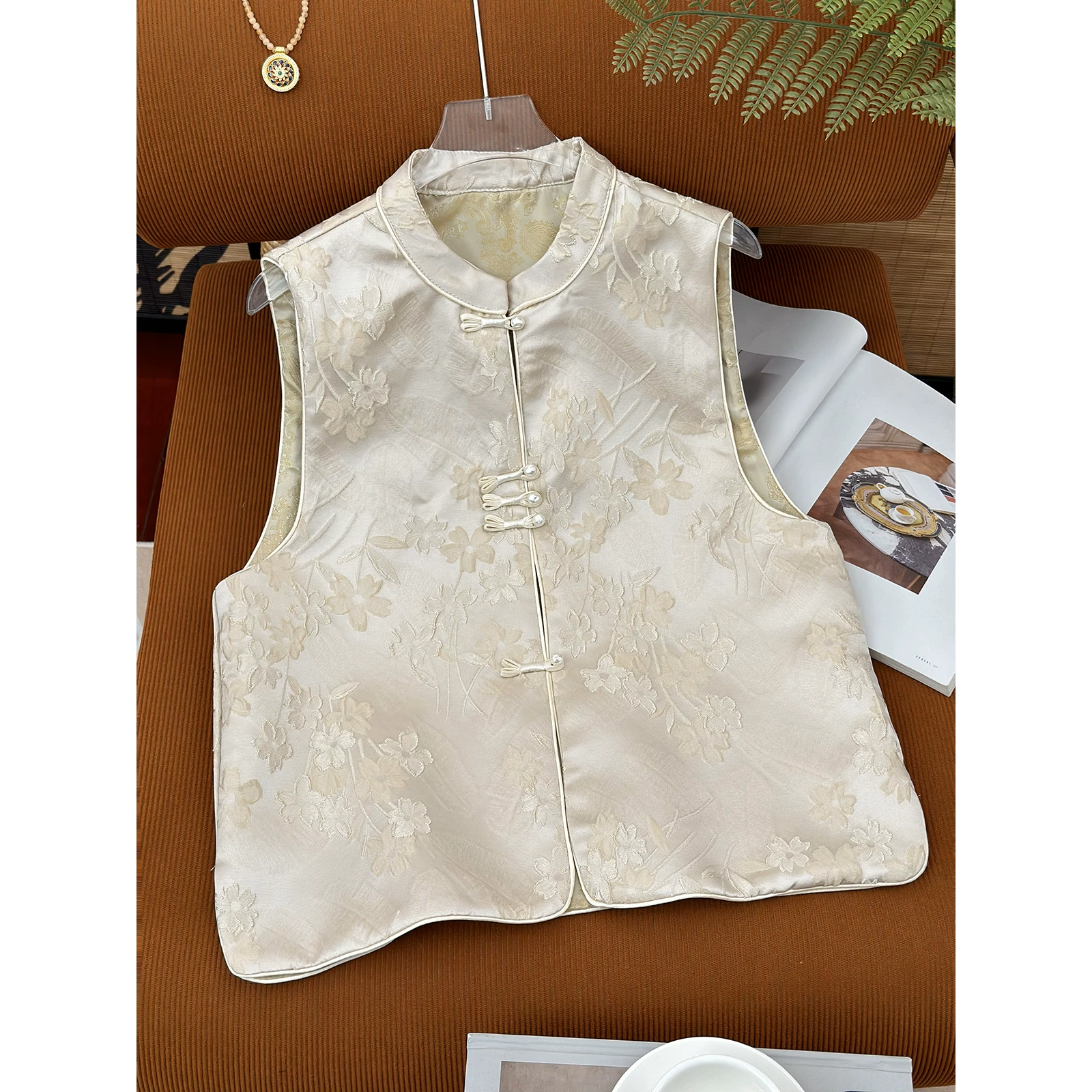 Новая китайская парча с жаккардовым воротником