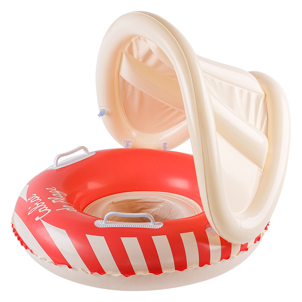 Xia Le bebé anillo de natación a prueba de sol con volante asiento de bebé barco cuerno barco hogar niños natación anillo piscina juguete