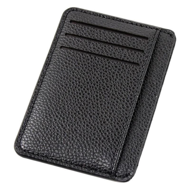 Foreign Trade Hot-Selling New Casual Card Holder with Litchi Pattern Multi-Card Slot Id Leather Case Multi-Functional Coin Clip Wholesale in Stock