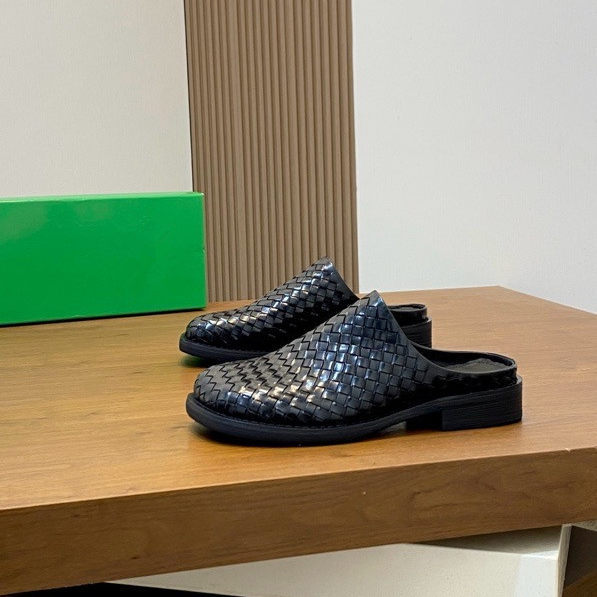 26 new models of cowhide woven closed-toe slip-on mules for outdoor wear, versatile business casual lazy men's shoes