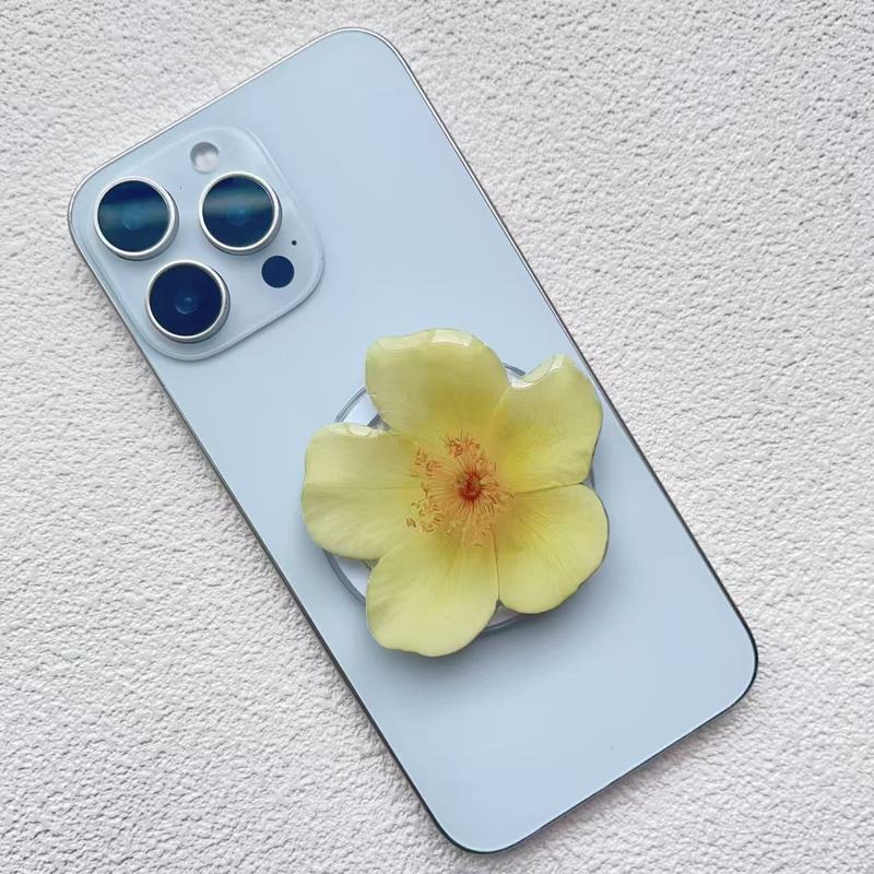 ins オーキッドアクリル接着剤磁気携帯電話ホルダーデスクトップ折りたたみポータブルオーキッド磁気携帯電話ホルダー|undefined