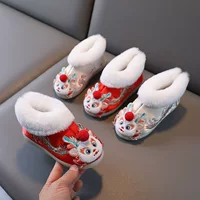 Теплая детская обувь, Ханьфу, мягкая подошва