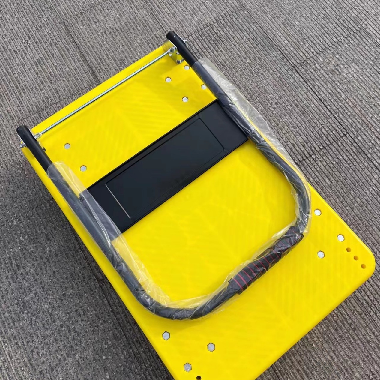 批发仓库超市货物搬运拉货平板推车折叠手推车加厚静音塑料平板车