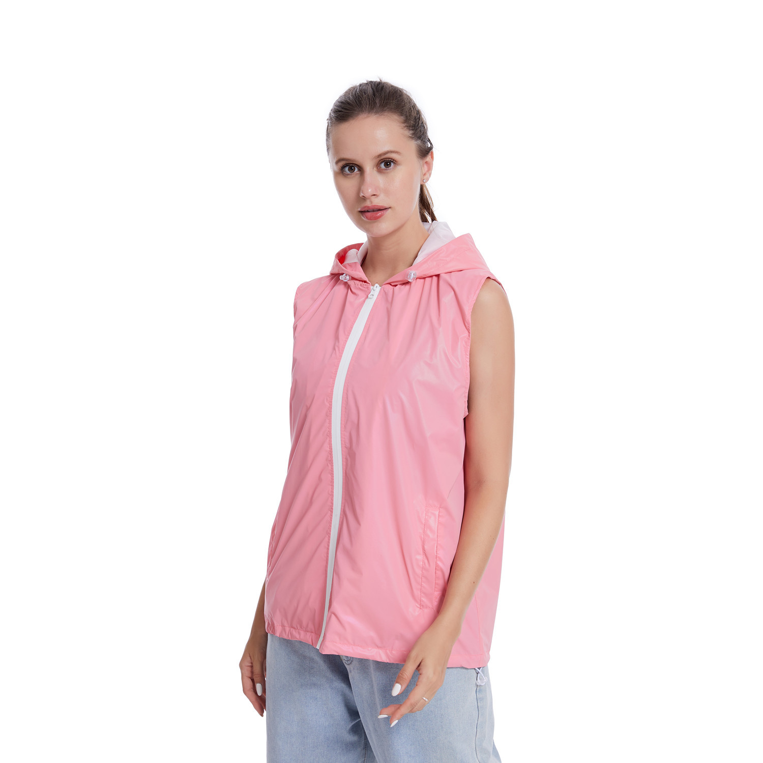 Vestă reflectorizantă colorată pentru bărbați, vestă cu glugă luminoasă pentru sporturi în aer liber, ciclism_voghion.com