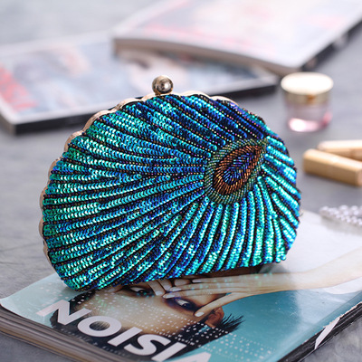 Cross border supply Japanese Style Retro technology Beaded embroidery Sequins Evening Evening Bags cheongsam Perfect match 3352