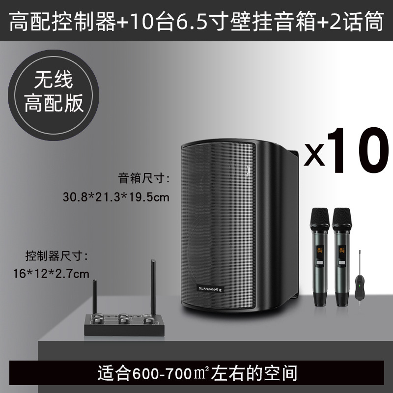 壁挂无线音响店铺舞蹈教室餐厅健身房会议室商用音箱组合套装|undefined