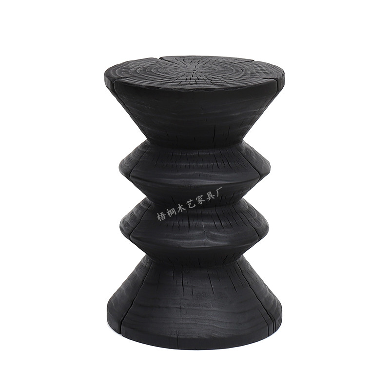 Taburetes de madera de tronco de alojamiento nórdico taburetes de madera maciza taburetes de asiento taburetes de madera maciza