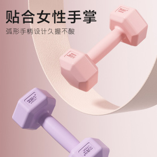Emex Home Women's Color Dumbbells Jumping Exercises Fitness Personal Education Slim Arm Muscle Training Women's Cement Dumbbells