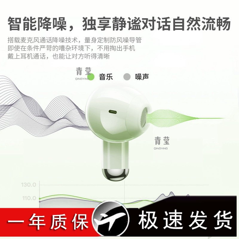[听歌蓝牙原装正品续航游戏无线降噪耳机高音质新款超长入耳式2025]