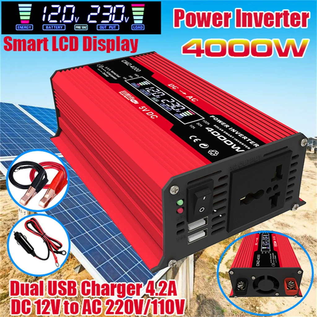 Инвертор мощности Zhizun/Kaixuan 300W, DC 12V в AC 220V и 110V, модифицированная синусоида, цветной дисплей, двойной USB 4.2A