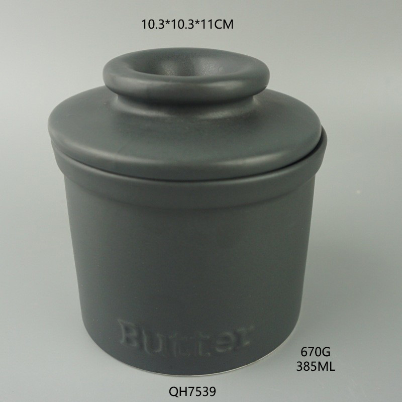 Estrictamente seleccionado en blanco y negro de cerámica amarillo tanque de aceite plato de queso con tapa cocina queso tanque de almacenamiento caja de mantequilla traje