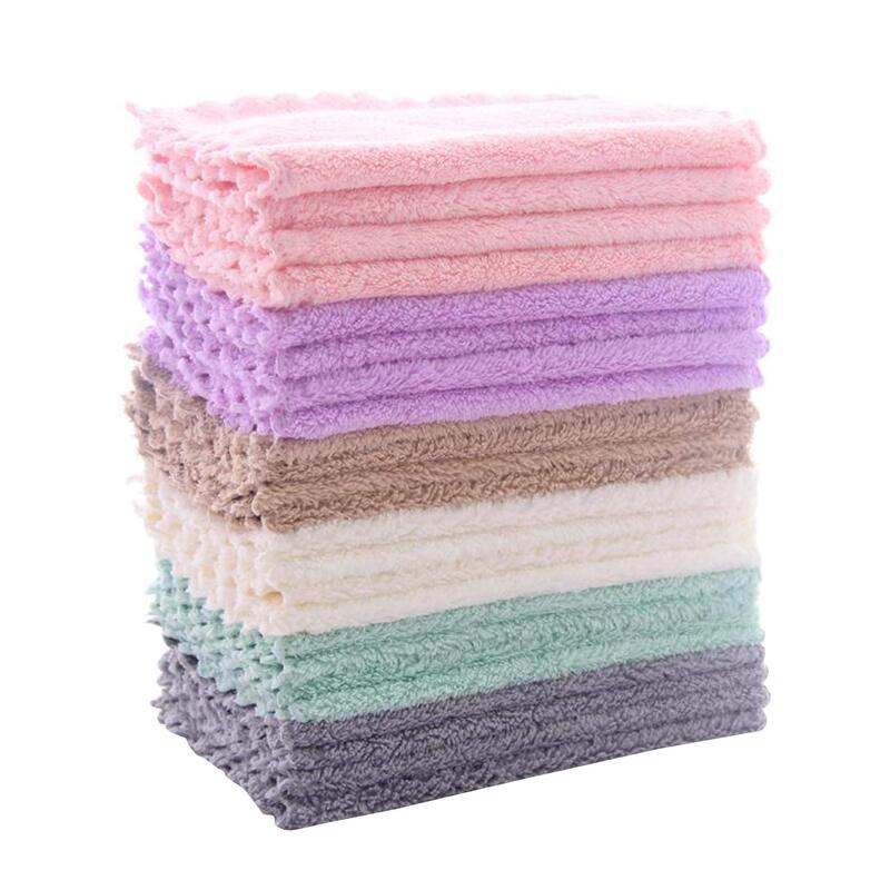 Kitchen Rag Reusable Dishwashing Towel Strong Water Absorption Coral Velvet Cleaning Cloth Scouring Pad Kitchen Towel