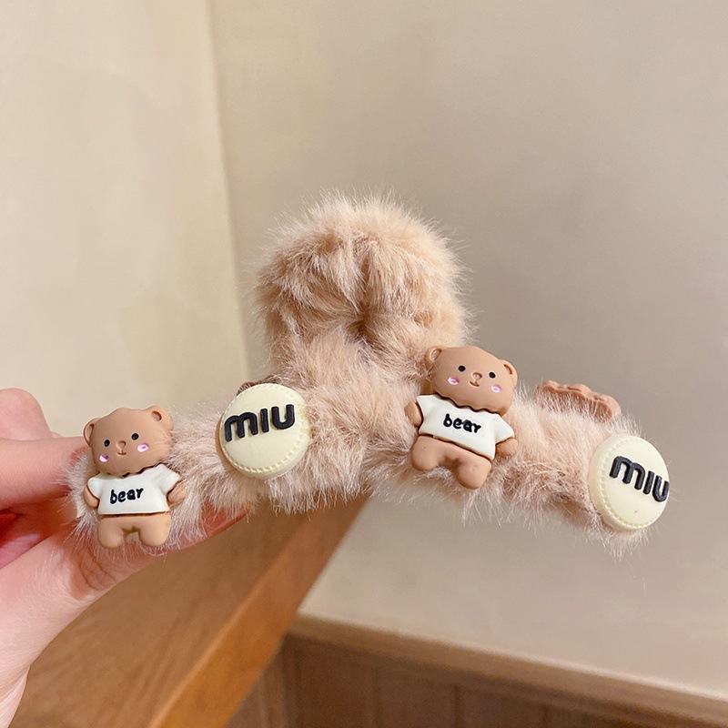 Mellard arco pelúcia clip de agarre de alta sensación de cabello grande clip de tiburón cabello más frascos clip de cabello de cabeza trasera