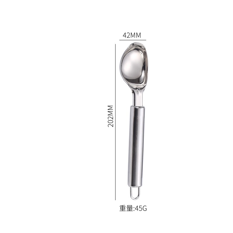 ステンレスアイスクリームスプーンボール掘り器アイスクリームスプーン芋泥スプーンプラスチックハンドルアイスクリームスプーンロゴ工場卸売り|undefined