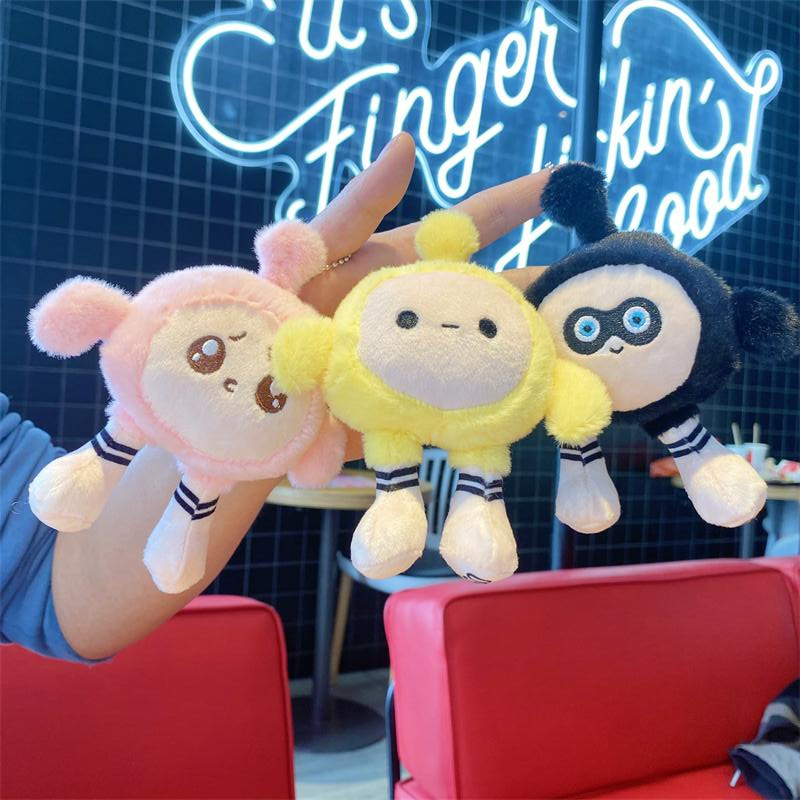 New Plush Egg Figurine Keychain Ornament Holder Gift Cell Phone Doll Bouquet Small Plush Toy Wholesale