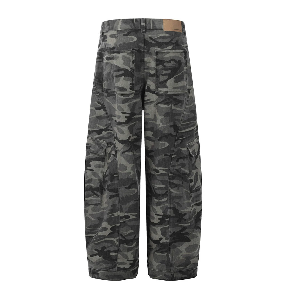Брюки casual с камуфляжным принтом, стиль марки Tide, американский стиль, тренд сезона
